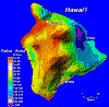 Big Island Hawaii Rainfall map